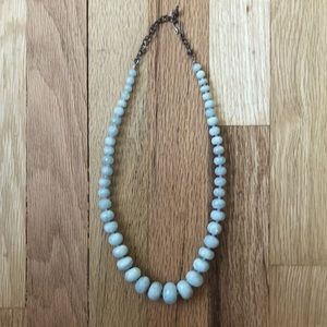 Anthropologie blue agate graduated bead necklace elegant heavy rich